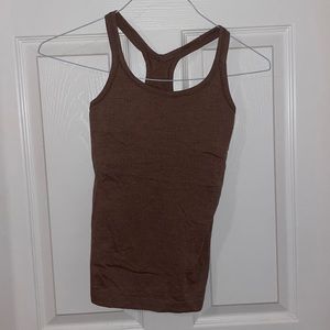 Brown Lululemon Ebb tank top